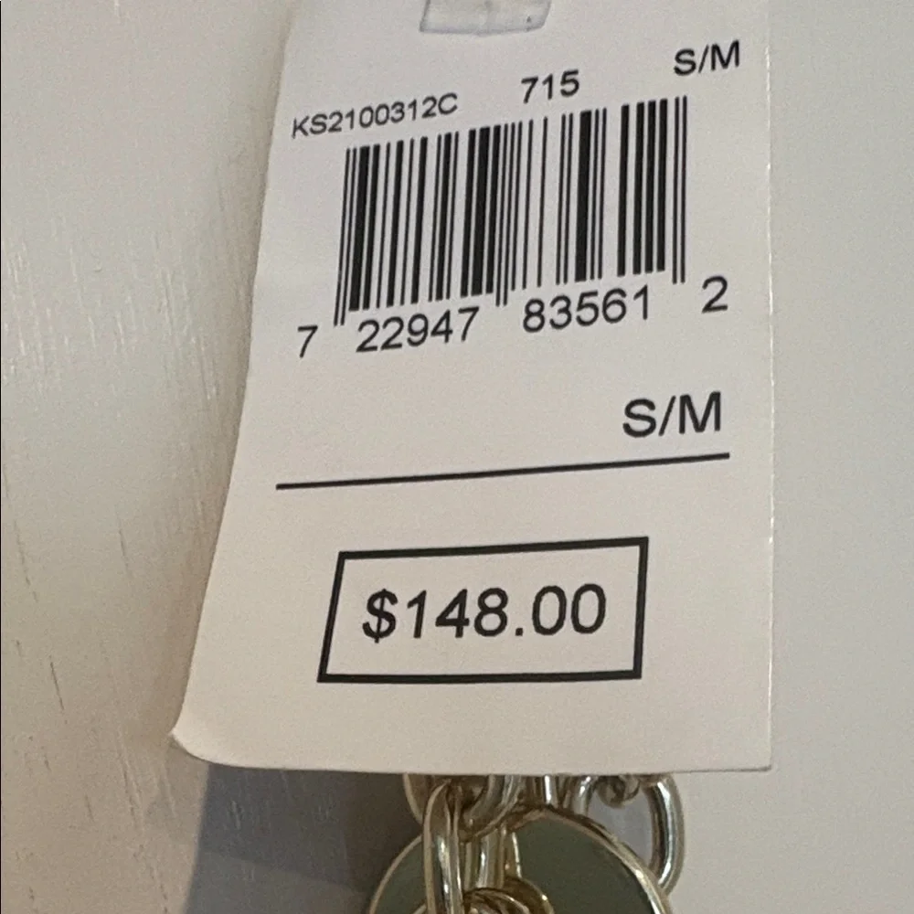 NWT- Kate Spade Gold Chain Belt with 5 charms + Kate Spade sphere, S/M - Picture 2 of 5
